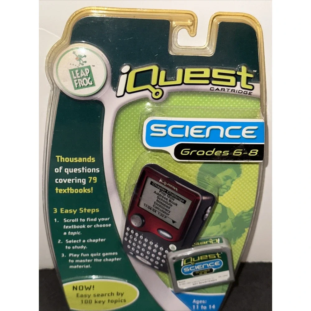 QUANTUM LEAP iQuest Cartridges Grades 6-8 Science (NEW‎ SEALED) A50